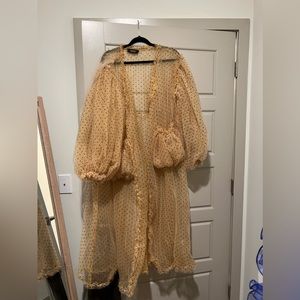 Oversized Tulle Cardigan